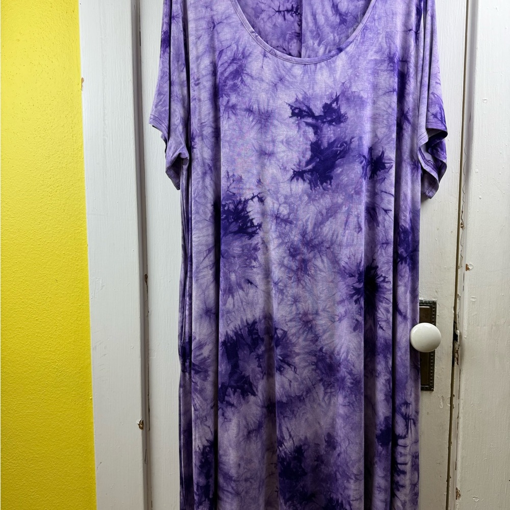 Purple Tie-Dye Dress